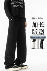 190加长版高个子卫裤男春秋宽松直筒阔腿运动裤休闲百搭KZ085P50，男装休闲裤，电商B312