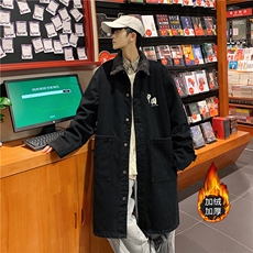 FY647J-P98-限价158羊羔绒外套长款棉服新款潮冬装流行cityboy，男装棉衣，星座116