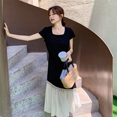 新品现货2025夏装拼接连衣裙C116-2527-P125-K178，女装连衣裙，2C116