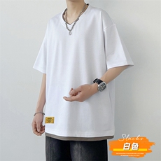 夏季短袖港风白墙休闲宽松潮牌百搭短袖T恤男TC3138RK01-P30控50，男装T恤，星座717