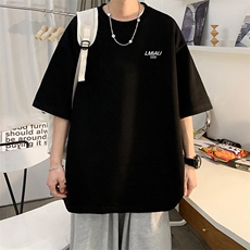 抖音得物二开现货220克夏装重磅美式高街宽松短袖t恤MT135，男装T恤，电商A486-1