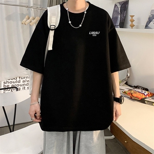 抖音得物二开 现货 220克夏装重磅美式高街宽松短袖t恤 MT135图片