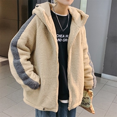 XZ213-MY16-P128控148港风大码秋冬季加厚保暖羊羔毛撞色棉衣ins，男装棉衣，星座213