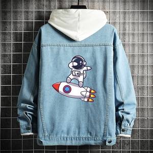 牛仔夹克男大码牛仔外套男茄克 NJ77158-P60加绒款-P75图片