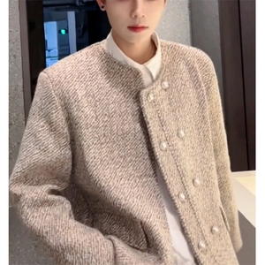 小香风外套男女款痞帅高级感男模穿搭短款cleanfit美式夹克MY130图片