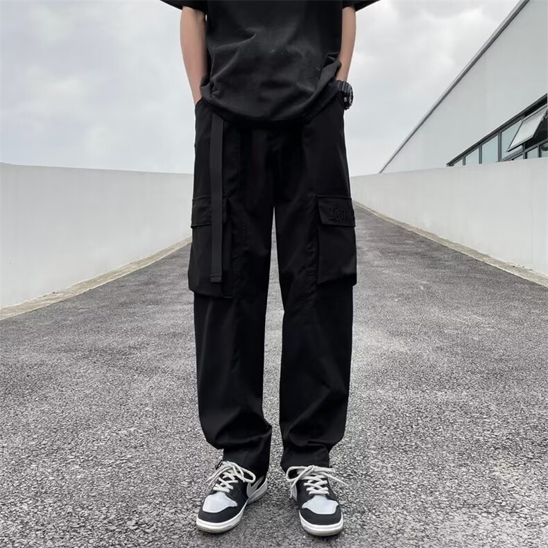 男春夏新款青少年时尚送腰带骑兵斜复合立体袋休闲裤GK23P40,男装休闲裤,星座1116-2