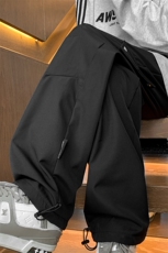 黑色工装风直筒休闲裤男宽松机能风束脚裤酷感街头K002AL-特价P25，男装工装外套，电商A007-1