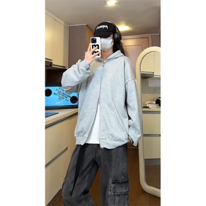 无帽绳版  双拉链开衫卫衣男  sks200-特p35图片