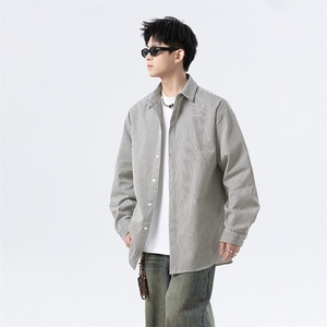 条纹长袖衬衫男 xh102-特p：40图片