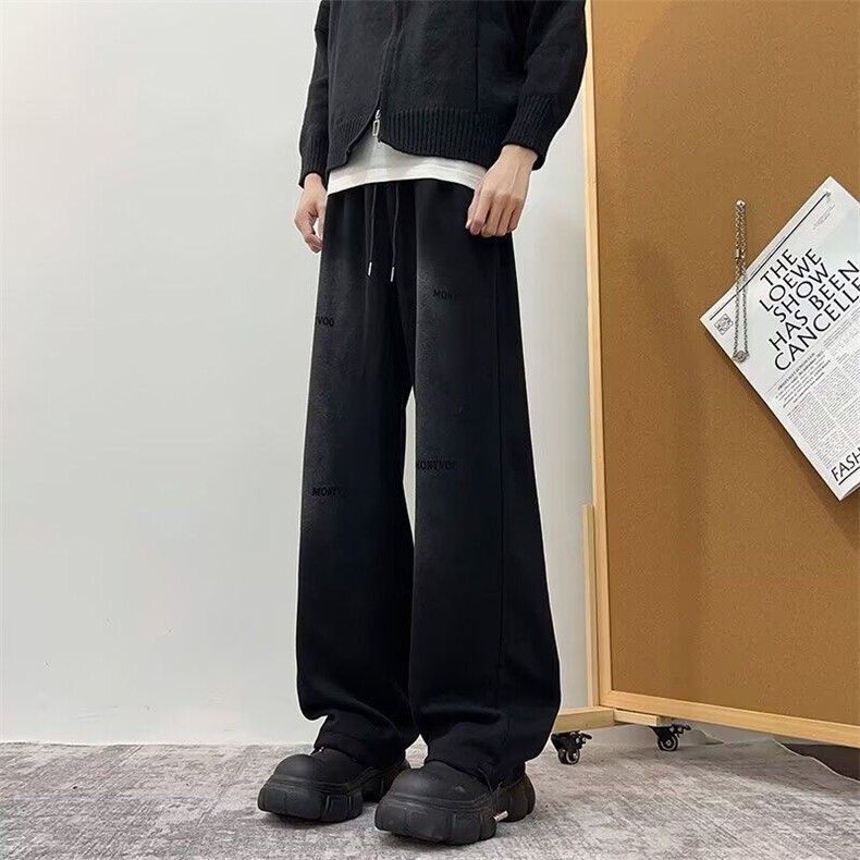 2025新款渐变裤子运动裤宽松直筒休闲裤潮流痞帅现货 K8273-P54图片