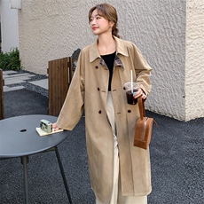 【现货主推】麂皮绒风衣正反两面穿2C081-5205P215K298，女装风衣，2C081