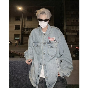 秋新款美式复古高街牛仔夹克外套 JK8323 P63图片