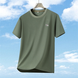 夏季简约休闲大码圆领高品质短袖T恤男冰丝上衣-T7988-P25图片