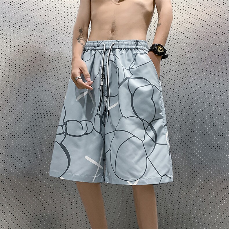 2023夏季满印潮牌嘻哈街头男舒适潮休闲五分短裤XD22961-P40,男装休闲裤,电商A042