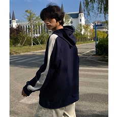 大货已出拼色百搭秋季连帽卫衣男宽松914-4-WY32-P68控88非网图，男装卫衣，星座914-4