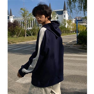 大货已出拼色百搭秋季连帽卫衣男宽松914-4-WY32-P68控88非网图图片