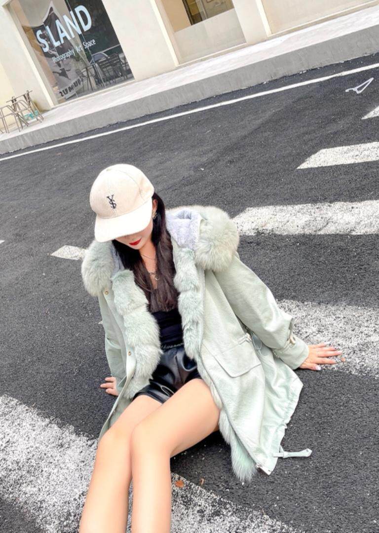 狐狸毛派克服，美，其它，贻思茗