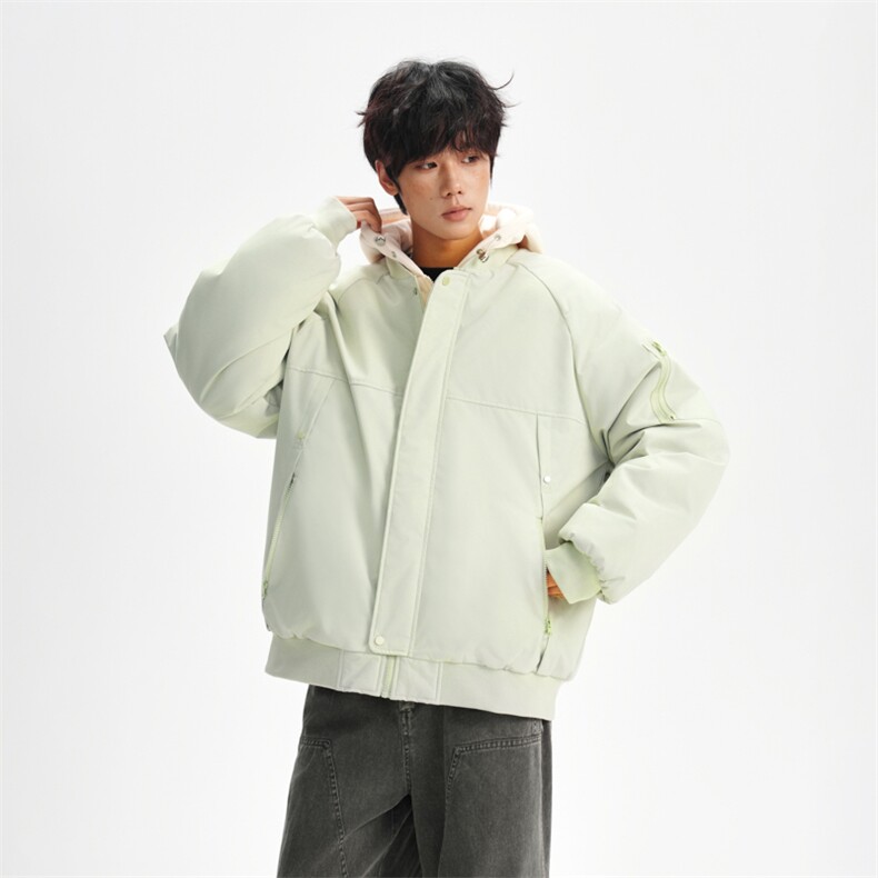 !潮流冬季连帽拉链加绒加厚棉衣情侣撞色棉服外套MY5567-P78,男装棉衣,星座610B-1