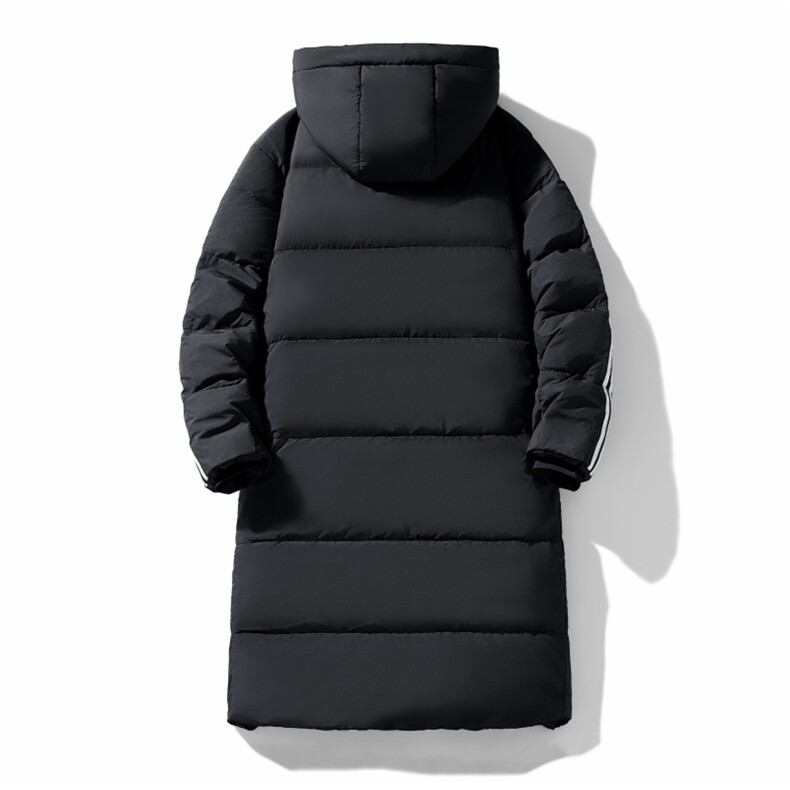 男女同款大衣90白鸭绒纯色两条杠中长款羽绒服大衣Y90317P299,男装羽绒服,星座309（原A406）