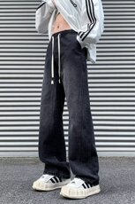 美式高街牛仔裤男女潮牌个性显高休闲裤N1074/P46，男装牛仔裤，电商D202-1