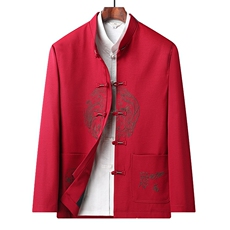 2023秋冬风男装龙凤呈祥刺绣唐装汉服外套夹克BD918-P105，男装夹克，星座1105-3