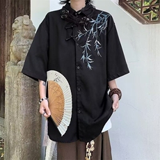 新中式风裤子男夏季薄款高级感垂感直筒休闲长裤男装潮冰丝裤，男装休闲裤，电商B212（原钱塘6029）