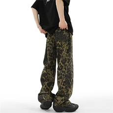 C315-G3046春夏新款豹纹潮流帅气高质量牛仔裤棚拍(P45X78)3，男装牛仔裤，电商C315