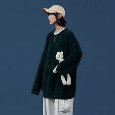 @中性 2025年秋冬新款针织衫圆领男士马海毛毛衣男 A071-6608-P70图片