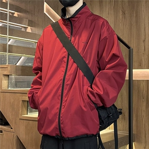 正反两面穿外套潮牌痞帅炸街男高级感立领飞行服棒球服JK501 P53图片