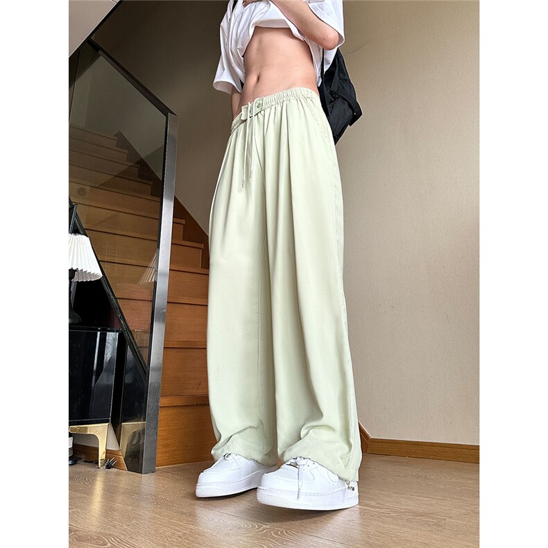 夏季港风时尚休闲冰丝裤设计小众百搭冰丝防水休闲裤KK183P35,男装休闲裤,电商A128