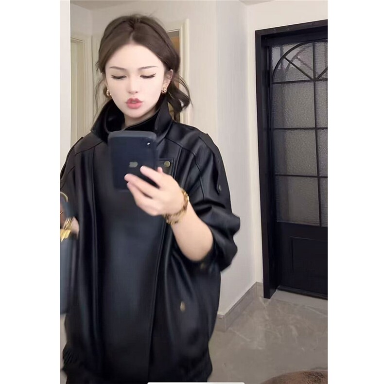 现货网络截图（伯明翰黑武士）定制版高级感皮外套JK78095特P118,女装短外套,星座226-2