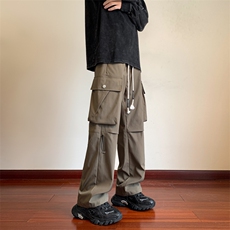 WASSUPHAPPY登山冲锋裤男款春秋夏季高级感阔腿休闲运动工装裤子，男装工装外套，电商C305A