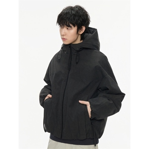 2025冬季简约格子连帽羽绒服男女宽松休闲保暖羽绒服外套图片
