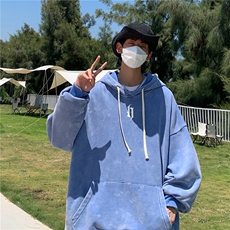 加绒新款港风宽松连帽套头卫衣X5672-常规P70控88-加绒P80控98，男装卫衣，电商A061-1