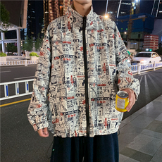 韩版帅气两面穿宽松夹克男士潮牌上衣外套JK221/P55，男装夹克，电商D202-1