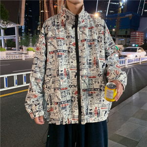 韩版帅气两面穿宽松夹克男士潮牌上衣外套 JK221/P55图片
