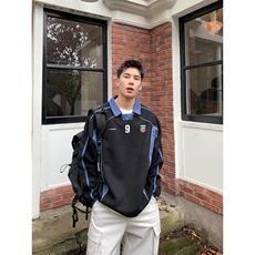 印花秋冬卫衣男2025年春秋季韩版新款圆领宽松上衣chic港风潮流，男装卫衣，四季星座505