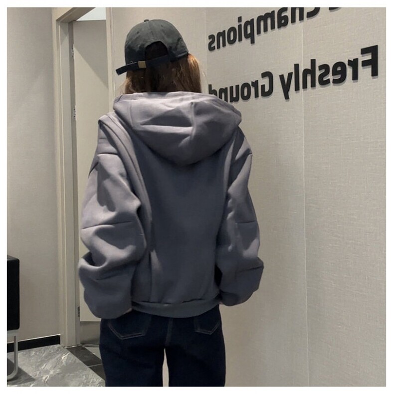 网图重磅全棉420克工装口袋卫衣拼接连帽开衫外套RH5330-P65,男装工装外套,四季星座610B