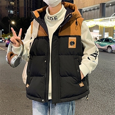 2024新款冬季棉衣潮牌连帽羽绒棉服加厚马甲男外套A436-870-P85，男装背心/马甲，电商A436