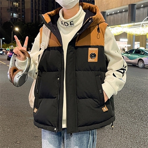 2024新款冬季棉衣潮牌连帽羽绒棉服加厚马甲男外套 A436-870-P85图片