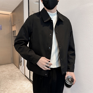 社会小伙男士秋冬纯色2025秋季长袖夹克店主风 JK0817-P115图片