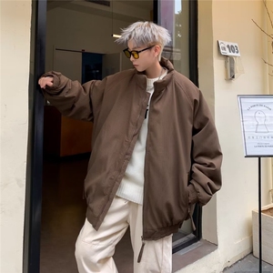 冬季立领宽松潮牌棉衣男女休闲飞行服外套棉服灯芯绒加厚JM9050,冬季皮草马甲怎样搭配过膝靴图片