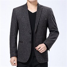 2023春秋季纯色西服男单西中年爸爸商务休闲领导干部西装免烫男装，男装西服，电商B212（原钱塘6029）