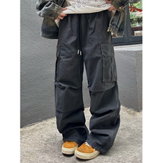 美式复古多口袋工装裤男潮牌宽松休闲裤ins潮流垂感百搭阔腿长裤，男装工装外套，星座506A
