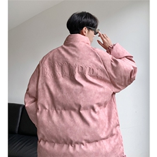 港风PU皮复古做旧设计钢印棉衣男MY77096P130控198抖控228，男装棉衣，星座227-7