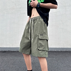 多口袋工装短裤速干裤五分裤宽松直筒休闲裤，男装牛仔裤，四季星座505