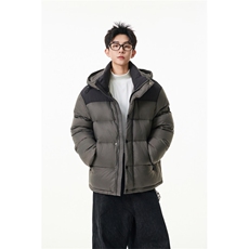 90%绒新标有报告连帽撞色韩版宽松羽绒服外套Y990/370现货，男装羽绒服，星座202