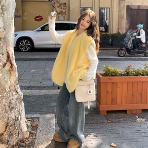 糖果色多巴胺水貂绒仿皮草外套女冬皮毛一体2C353--710# P170K258图片