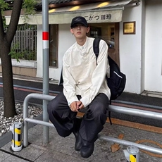 有货。日系休闲衬衫男春秋宽松百搭开衫外套男CY1265-P38，男装衬衫，星座412-3