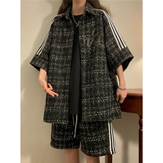 1小香风大码M-5XL短衬DCS9018P45DK8797P40套装DTZ9028P85，男装休闲套装，星座226-2